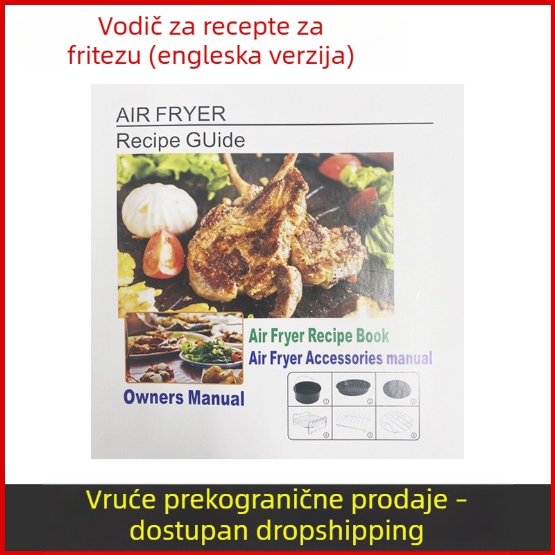 Knjiga recepata za pribor za air fryer (englesko izdanje)