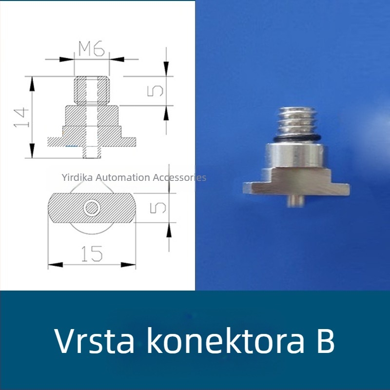 Vakuumska čašica za industrijski robotski ramenski sustav, dugačkog traku ovalnog oblika, silikon otporan na visoke temperature, antistat.