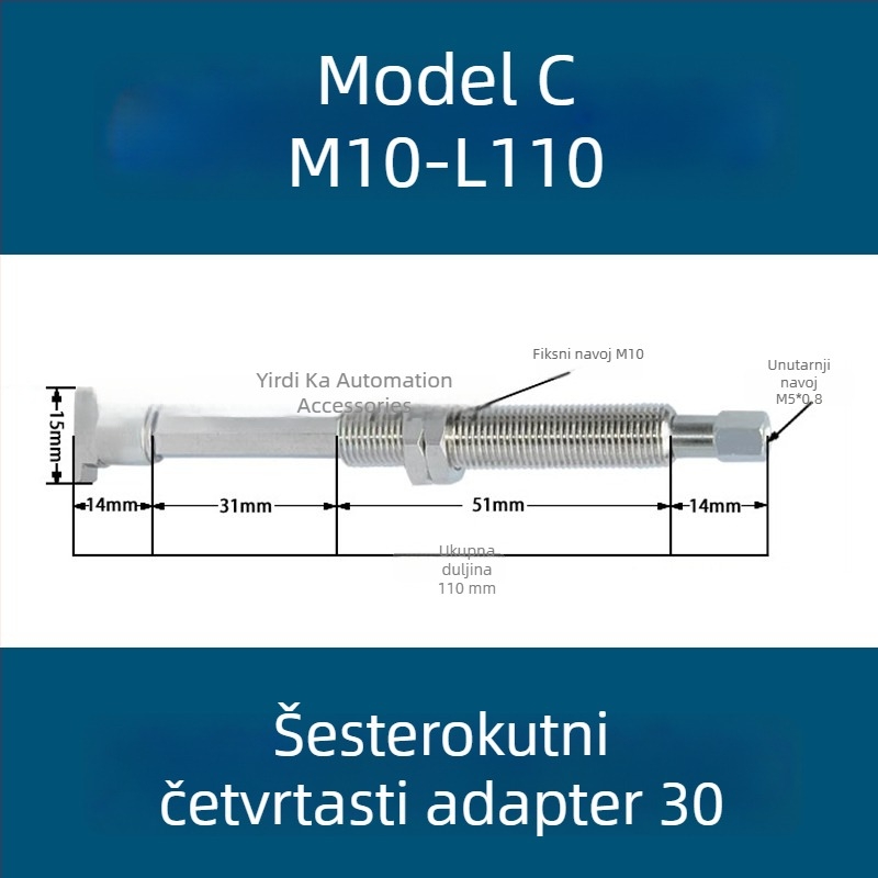 Vakuumska čašica za industrijski robotski ramenski sustav, dugačkog traku ovalnog oblika, silikon otporan na visoke temperature, antistat.