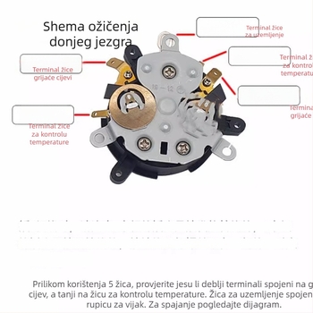  Električni čajnik s regulacijom temperature i spojnim modulom, automatska ploča za čaj, set za čaj, čajnik za kuhanje s bazom s pet krugova