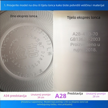 Jinxi silikonasti brtveni prsten za lonac pod pritiskom – brtveni prsten od aluminijske legure i nehrđajućeg čelika, kuhinjski dodaci