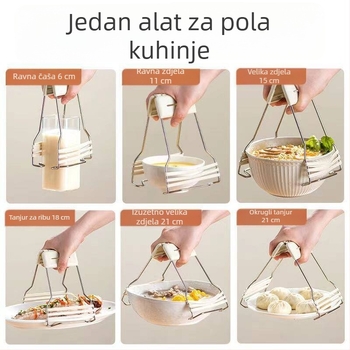 Kuhinjski klip za zdjelu i tanjur, otporan na toplinu, protiv klizanja, izolacija topline za parenje