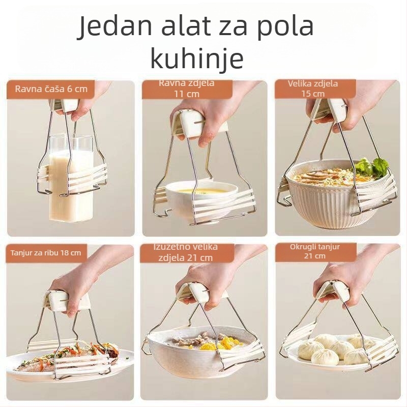 Kuhinjski klip za zdjelu i tanjur, otporan na toplinu, protiv klizanja, izolacija topline za parenje