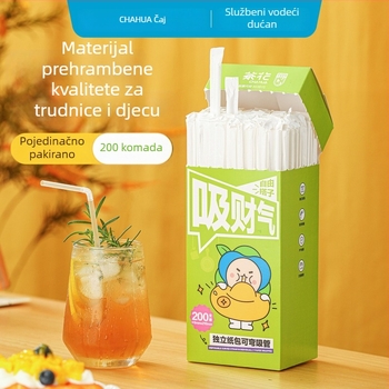 Camellia plastične savitljive slamke za kućnu upotrebu, prehrambene kvalitete, 200 komada, pogodna za postporođajno razdoblje, djeca, bebe, trudnice i starije osobe