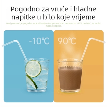 Camellia plastične savitljive slamke za kućnu upotrebu, prehrambene kvalitete, 200 komada, pogodna za postporođajno razdoblje, djeca, bebe, trudnice i starije osobe