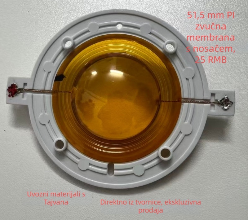 51,5 mm tweeter dijafragma za 3-inčni rog zvučnika od čistog titana