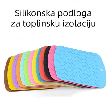Kvadratni silikonski podmetač za lonce i tanjure — protuklizan, toplinska izolacija, lako se čisti, kuhinjski podmetač
