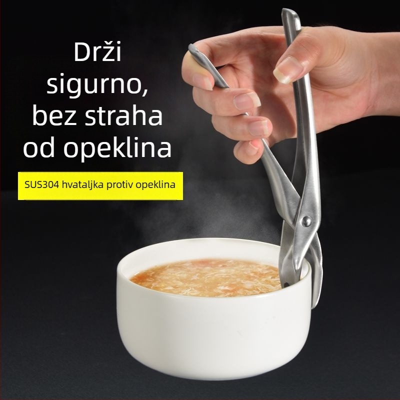 Klip za dizanje zdjele od 304 nerđajućeg čelika, s protukliznom površinom – kuhinjski alat