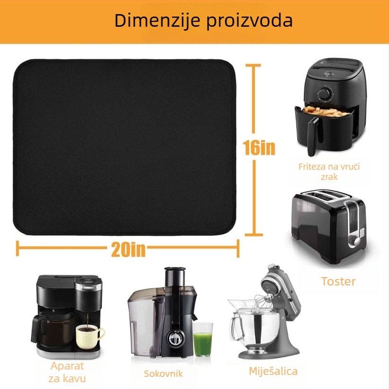 Silikonska podloga za dno friteze na zrak – toplinska izolacija, kuhinjska radna ploha, otporna na visoke temperature, višenamjenska zaštita od opeklina