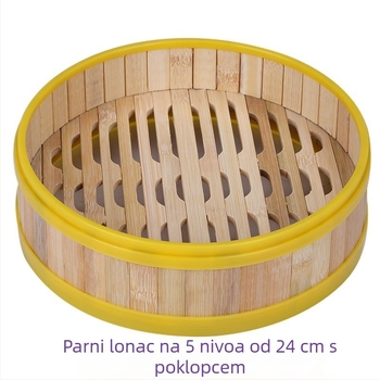 Bambusova košara za paru za dim sum i bao