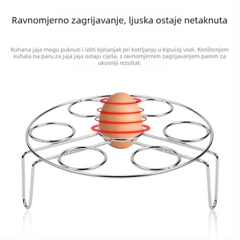Stalak za kuhanje jaja na pari od nehrđajućeg čelika s visokim nogicama, debela konstrukcija, za kuhanje na pari u rižinoj posudi