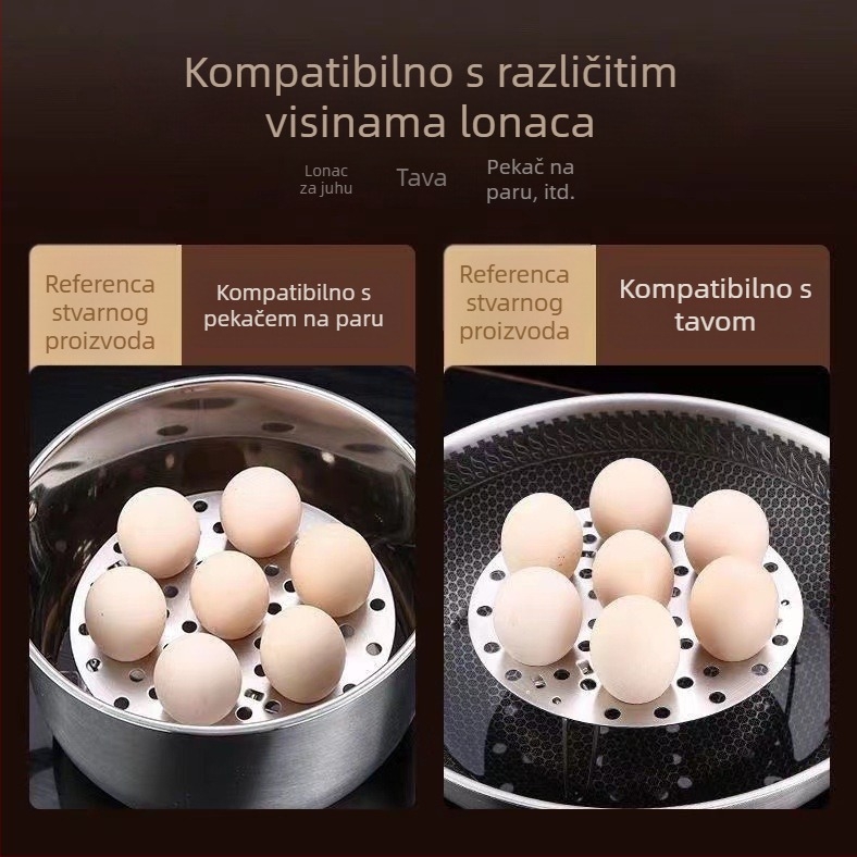 Nehrđajući čelični stalak s visokim nogama, kućni parni varitelj na pari, višenamjenski parni košarica, sklopivi parni stalak