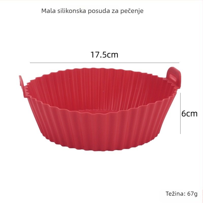 Silikonska posuda za fritezu na zrak – krušna tava za pečenje s izolacijskom podlogom za pečenje i prženje