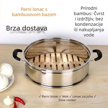 Nehrđajući čelični univerzalni stalak za parenje s podignutom debelom pločom, pogodan za kuhanje u rižinom loncu, wok i košari za paru