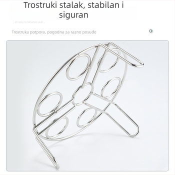 Nehrđajući čelični stalak za kuhanje na paru za jaja i povrće, mali parni stalak za rižu, visok stalak, s odjeljivanjem vode i toplinskom izolacijom