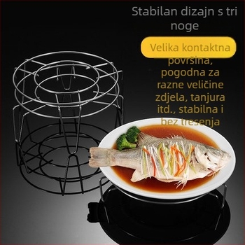 Nehrđajući čelik – okrugli stalak za paru s čvrstim nogama, izoliran i s odvajanjem vode, višenamjenski parni stalak za restorane i kućnu upotrebu