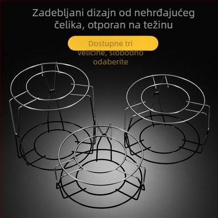 Nehrđajući čelik – okrugli stalak za paru s čvrstim nogama, izoliran i s odvajanjem vode, višenamjenski parni stalak za restorane i kućnu upotrebu