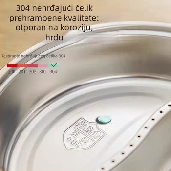 Parna posuda od 304 nehrđajućeg čelika i rešetka za kuhanje na pari za tlak kuhalo