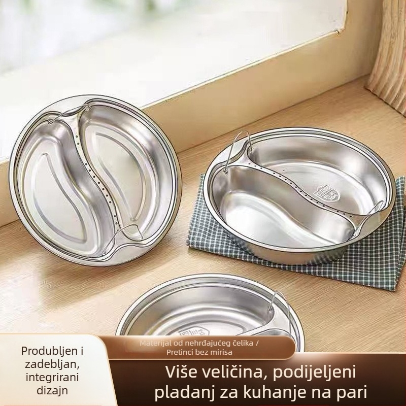 Parna posuda od 304 nehrđajućeg čelika i rešetka za kuhanje na pari za tlak kuhalo