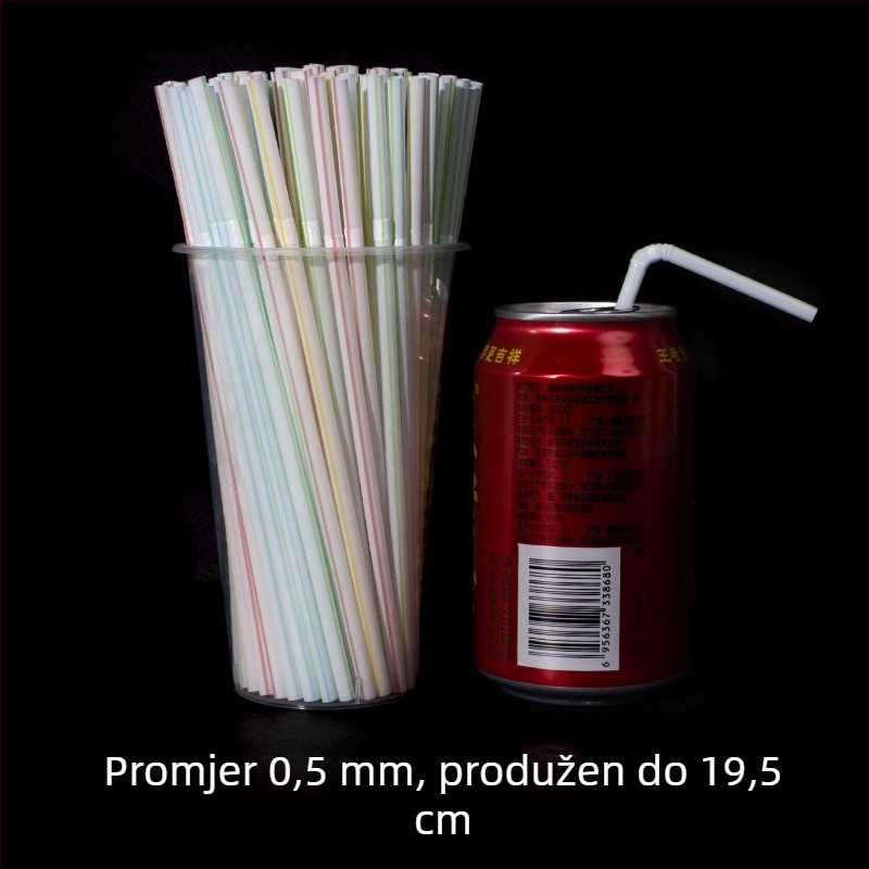 Jednokratne šarene zakrivljene slamke za djecu, oblik zvijezde, ručna izrada, plast za hranu