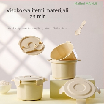 Maihui Korejski lonac za rižu s redukcijom masnoće i kontrolom šećera, mikrovalni parni lonac za rižu, odvajanje riže i juhe, kućni kutija za ručak