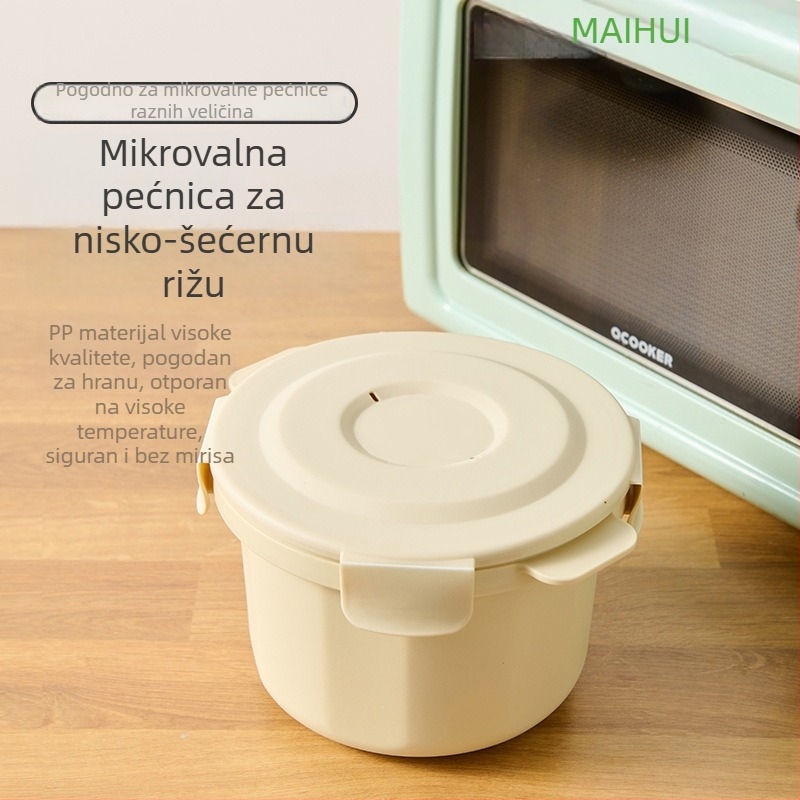 Maihui Korejski lonac za rižu s redukcijom masnoće i kontrolom šećera, mikrovalni parni lonac za rižu, odvajanje riže i juhe, kućni kutija za ručak