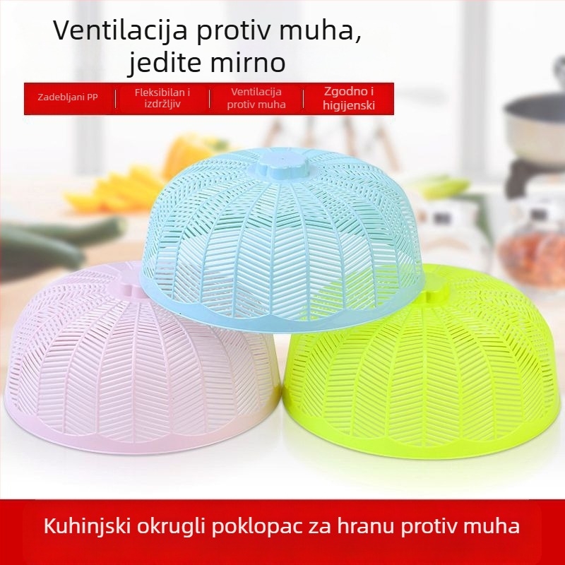 Kružni plastični poklopac za stol - čuva hranu svježu i drži muhe podalje