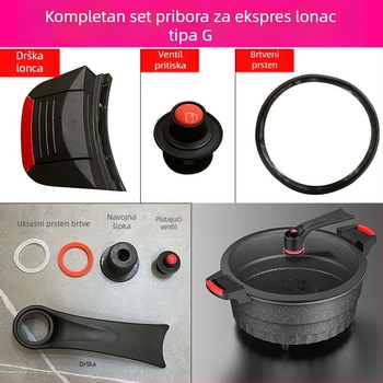 Višenamjenski kućni električni mikro-pritisni lonac, sve-u-jednom s Maifan kamenjem i dodacima, brtveni prsten ručke i plutajući ventil