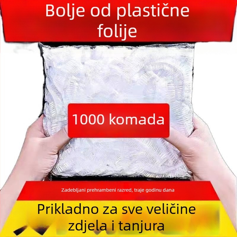 2-dijelni set jednokratne folije za hranu i zaštitnog poklopca protiv prašine za kućne zdjele