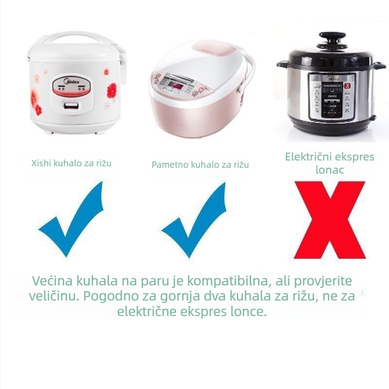 Univerzalna originalna mreža za parenje za kuhalo za rižu, dodaci za parenje, mreža za kuhanje na paru za kućnu upotrebu