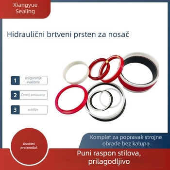 Hidraulični cilindar s poliuretanskim brtvom – kombinirano uljno brtvilo, nosački prsten, tip prstena
