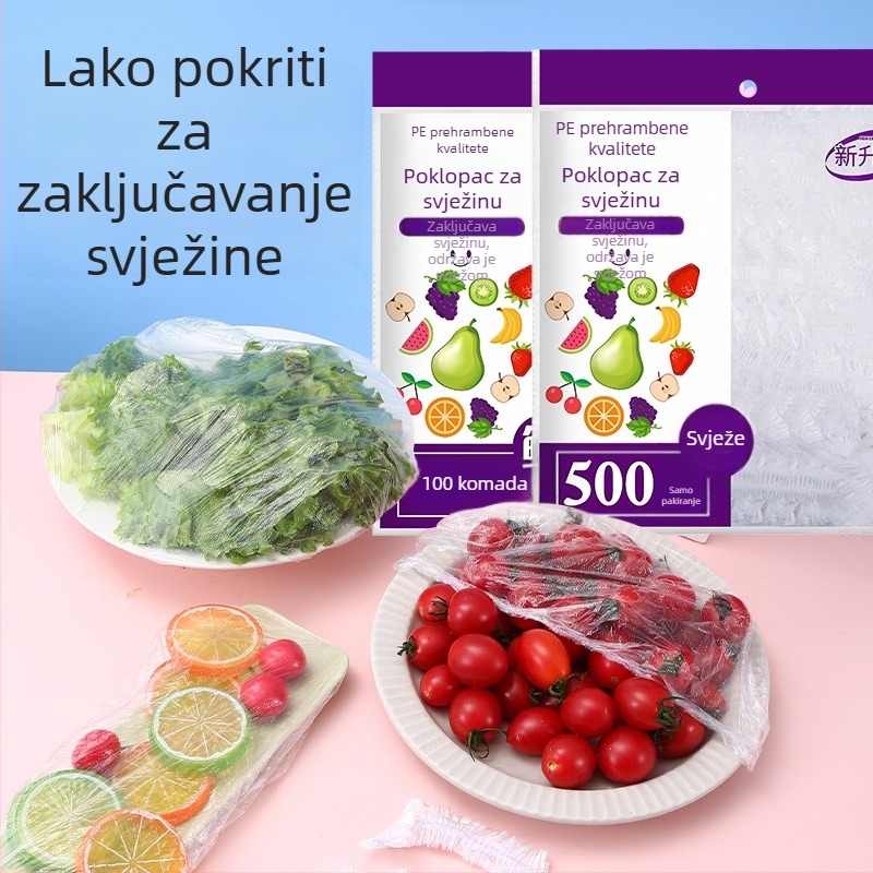 Set poklopaca za plastnu foliju za hranu, zaštitni pokrov za prašinu, jednokratne vrećice za pohranu hrane, pokrivači za povrće i kupaonske kapice s elastičnim otvorom
