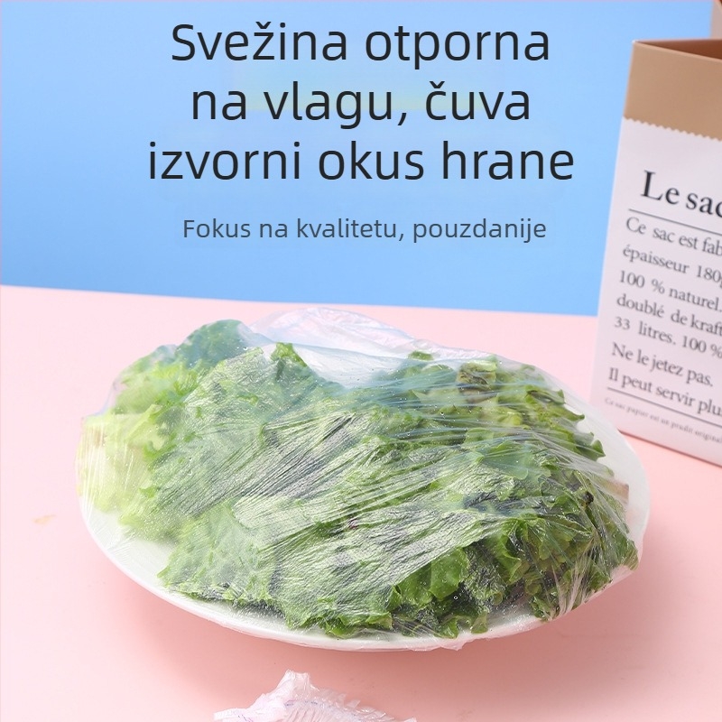 Set poklopaca za plastnu foliju za hranu, zaštitni pokrov za prašinu, jednokratne vrećice za pohranu hrane, pokrivači za povrće i kupaonske kapice s elastičnim otvorom