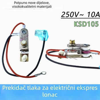 KSD105 Električni tlak prekidač za električni lonac, 250V, 10A, prekidač kontrole temperature