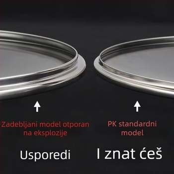 Poklop od debelog kaljenog stakla za lonce, kućna upotreba, pogodan za prženje i parenje, otporan na pucanje