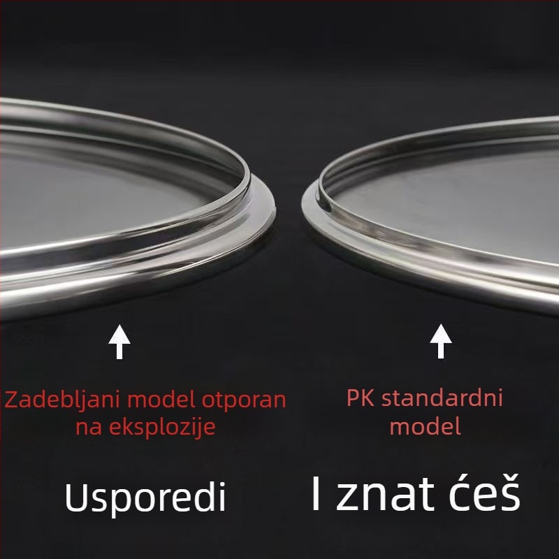 Poklop od debelog kaljenog stakla za lonce, kućna upotreba, pogodan za prženje i parenje, otporan na pucanje