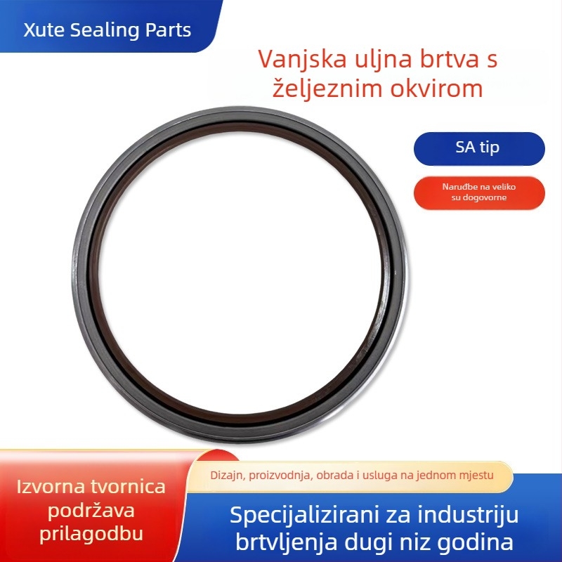 Ulje brtvljenje s vanjskim željeznim kućištem i skeletnim okvirom, otporno na habanje, visok tlak, otporno na prašinu