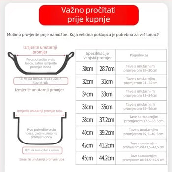 Debeli poklop od nehrđajućeg čelika za wok, tradicionalni okrugli dizajn, veliki uzdignuti poklop za željezne posude