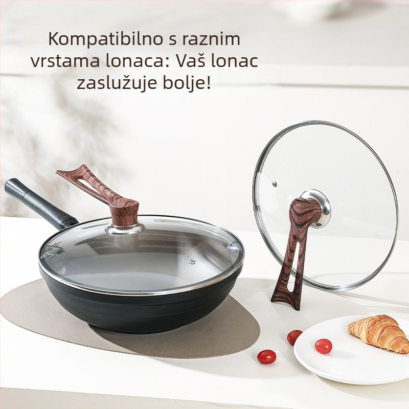 Poklop za lonac od kaljenog stakla, debeli, otporan na visoke temperature, univerzalni kuhinjski poklop, kvaliteta hrane