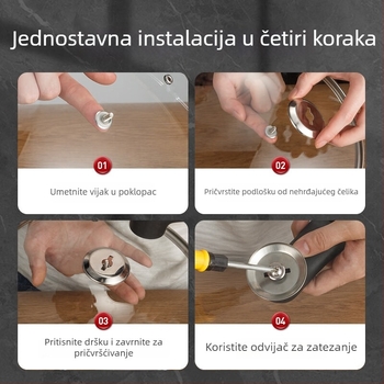 Stakleni poklopac za lonac na paru i tiganj, otporan na visoke temperature, proziran univerzalni kuhinjski dodatak