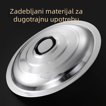 Debeli poklopac od nehrđajućeg čelika za kućnu upotrebu, pogodan za velike posude, tave i kazan.