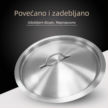 Poklop od nehrđajućeg čelika za kantu za juhu 201/304, debeli kružni univerzalni poklopac za kućnu upotrebu, veliki