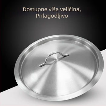 Poklop od nehrđajućeg čelika za kantu za juhu 201/304, debeli kružni univerzalni poklopac za kućnu upotrebu, veliki