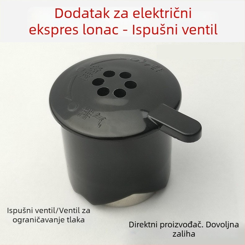 Ventil za ispu tlaka električnog lonca, dodatak poklopca, univerzalna veličina, crna