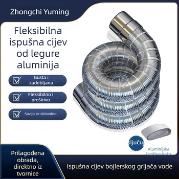 Kutna ispušna cijev za plinski bojler s teleskopskim produženjem – čvrsta ispušna cijev za kućnu upotrebu