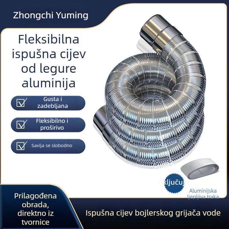 Kutna ispušna cijev za plinski bojler s teleskopskim produženjem – čvrsta ispušna cijev za kućnu upotrebu