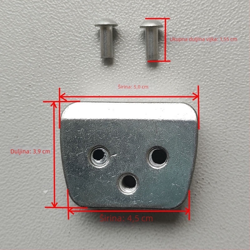Happy 22–26 cm Aluminijski držač ručke, jastučić za sjedenje i aluminijski listovi za posudu pod tlakom – rivetirana sklop