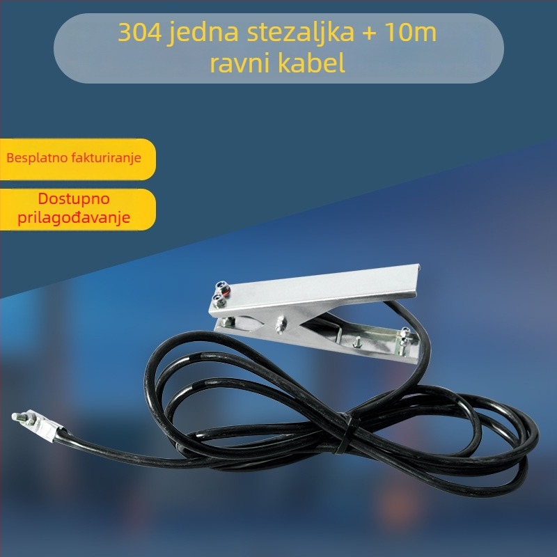 Elektrostatska uzemljiva skoba, od nehrđajućeg čelika 304, eksplozijski otporan zvučni i vizualni alarm