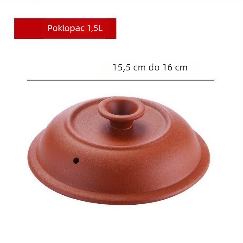 Univerzalni električni lonac za gulaš set s unutarnjim posudom od ljubičaste glinene, keramičkim unutarnjim posudom i bijelim porcelinskim poklopcem, kapacitet 1,5–6,0 L