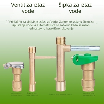 Brzi vodeni ventil s čepom i spojkom za navodnjavanje vrta